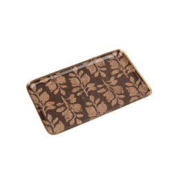 Indaba Trading Arbor Enameled Tray Plum Large