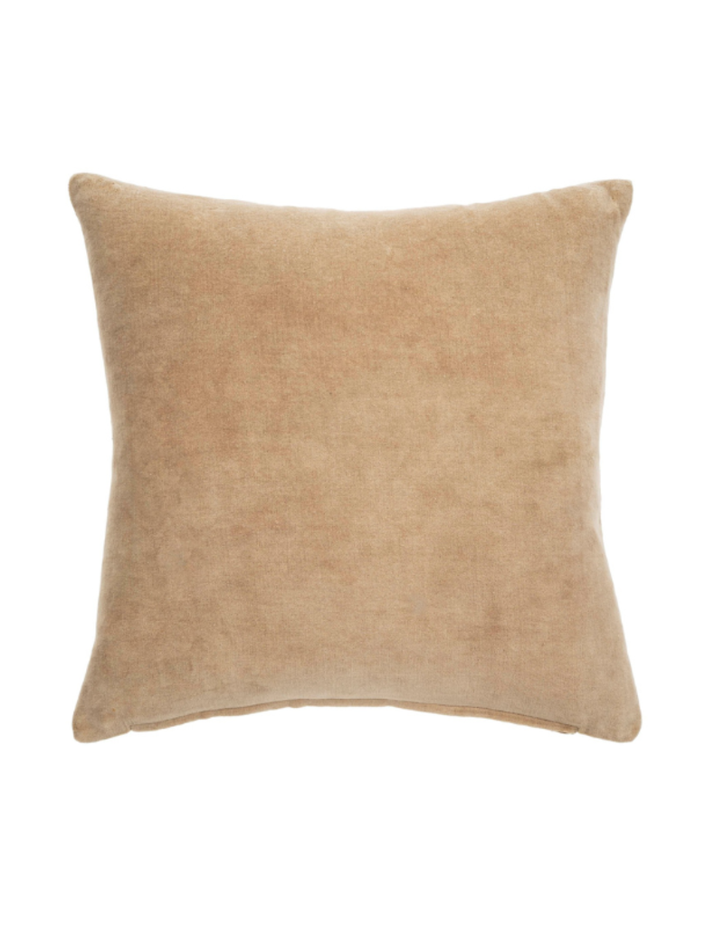 Indaba Trading Vera Velvet Pillow in Bisque
