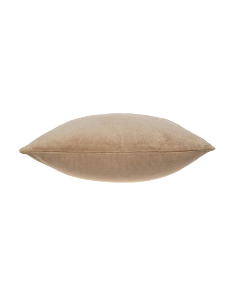 Indaba Trading Vera Velvet Pillow in Bisque
