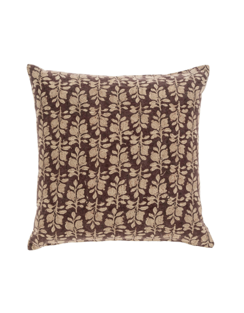 Indaba Trading Arbor Block Print Pillow in Plum