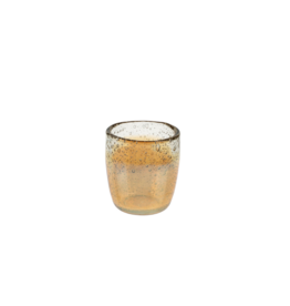 Indaba Trading Gold Luster Small Bubble Glass Votive