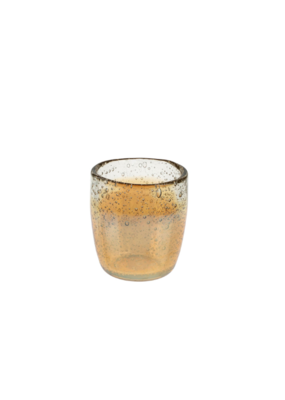 Indaba Trading Gold Luster Small Bubble Glass Votive