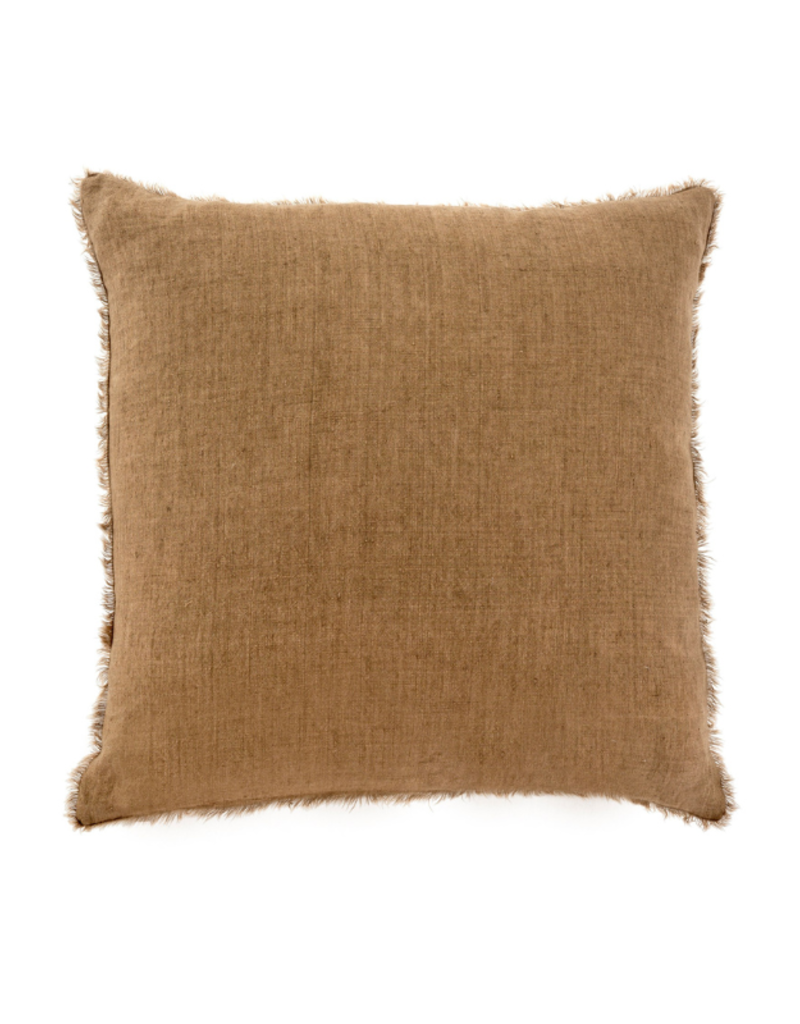 Indaba Trading Lina Linen Pillow in Hazelnut 24"