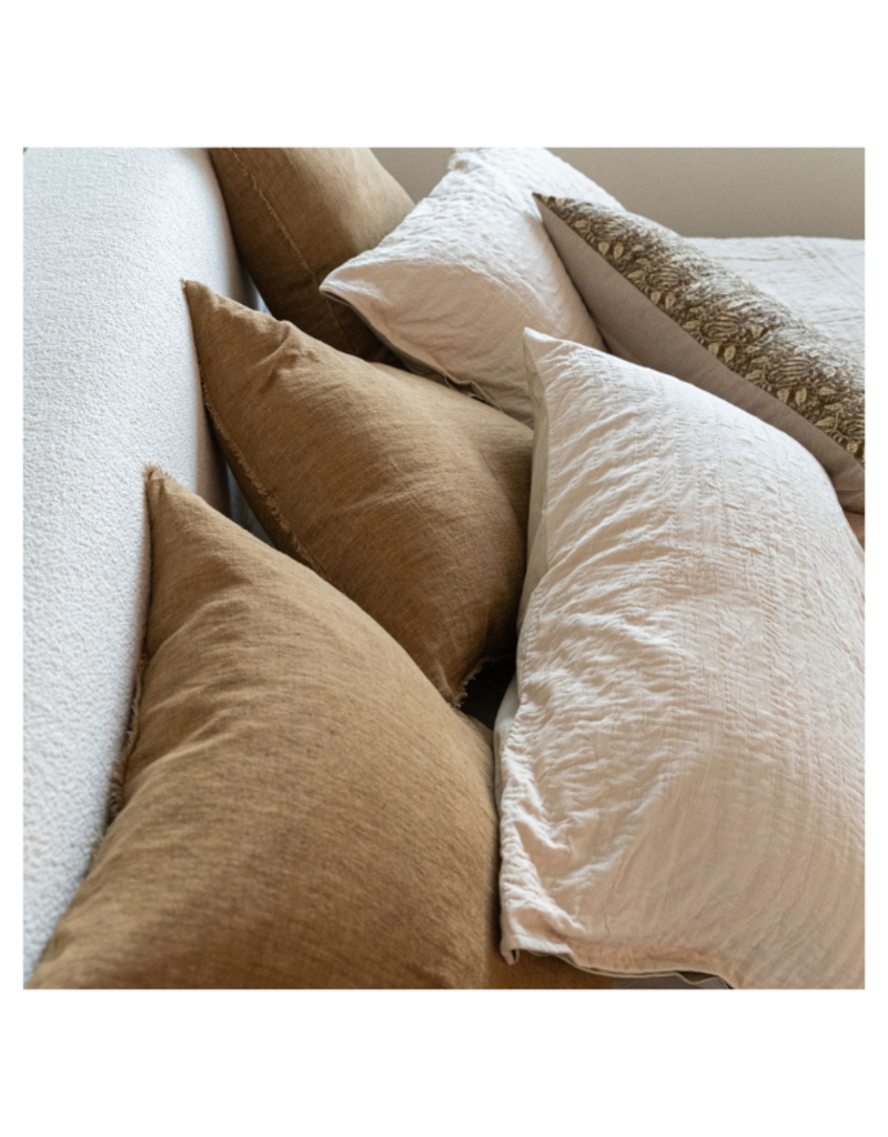 Indaba Trading Lina Linen Pillow in Hazelnut 24"