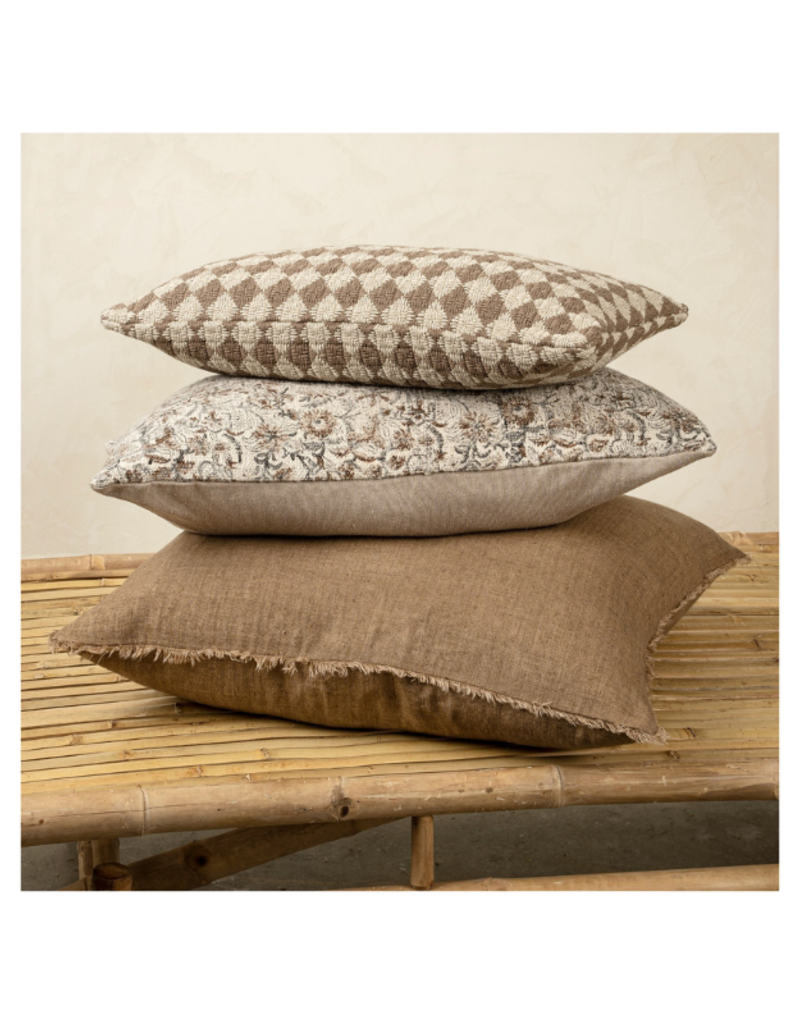 Indaba Trading Lina Linen Pillow in Hazelnut 24"