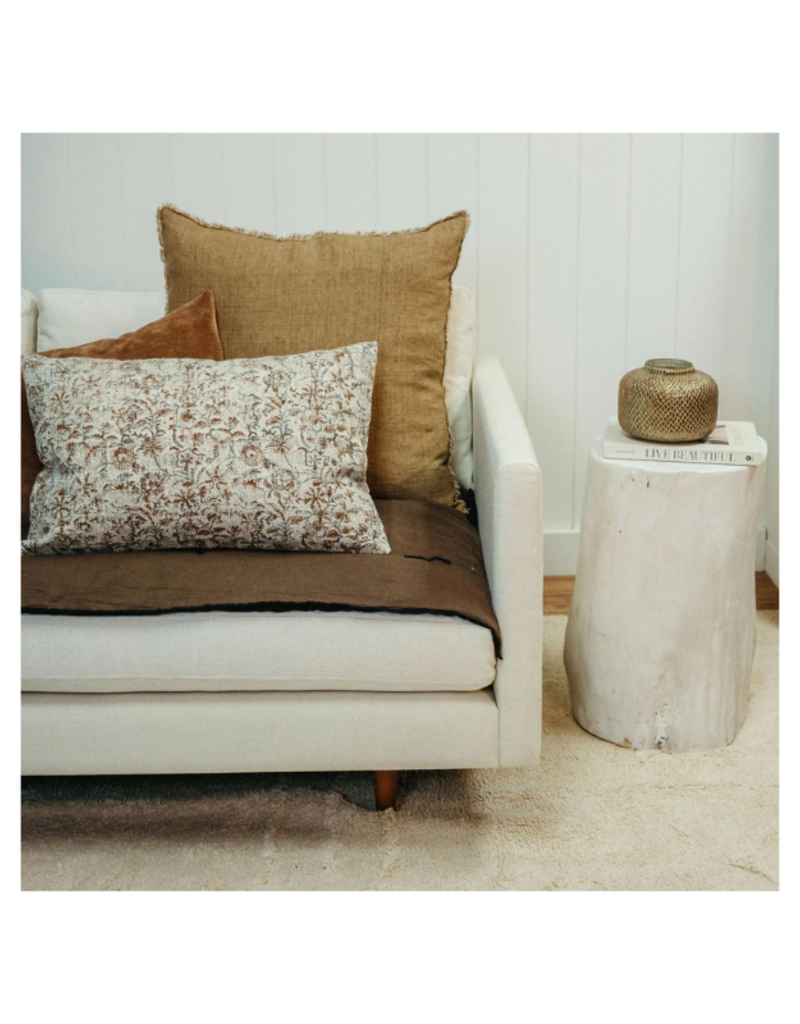 Indaba Trading Lina Linen Pillow in Hazelnut 24"
