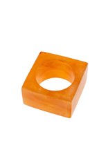 Indaba Trading Resin Napkin Ring in Gold