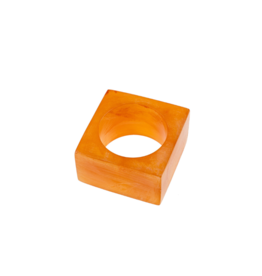 Indaba Trading Set of 4 Resin Napkin Rings in Gold