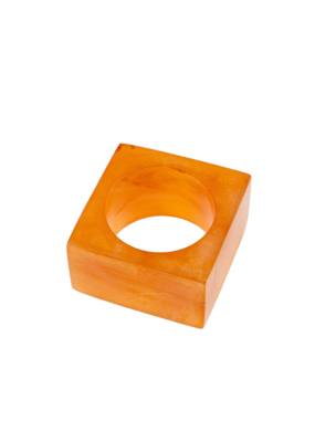 Indaba Trading Resin Napkin Ring in Gold