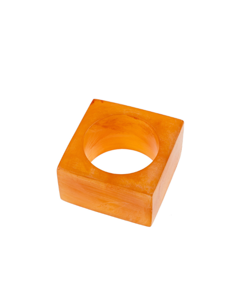 Indaba Trading Resin Napkin Ring in Gold
