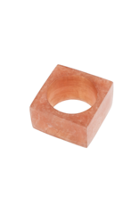Indaba Trading Set of 4 Resin Napkin Rings in Amber
