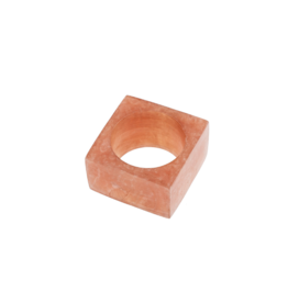 Indaba Trading Set of 4 Resin Napkin Rings in Amber