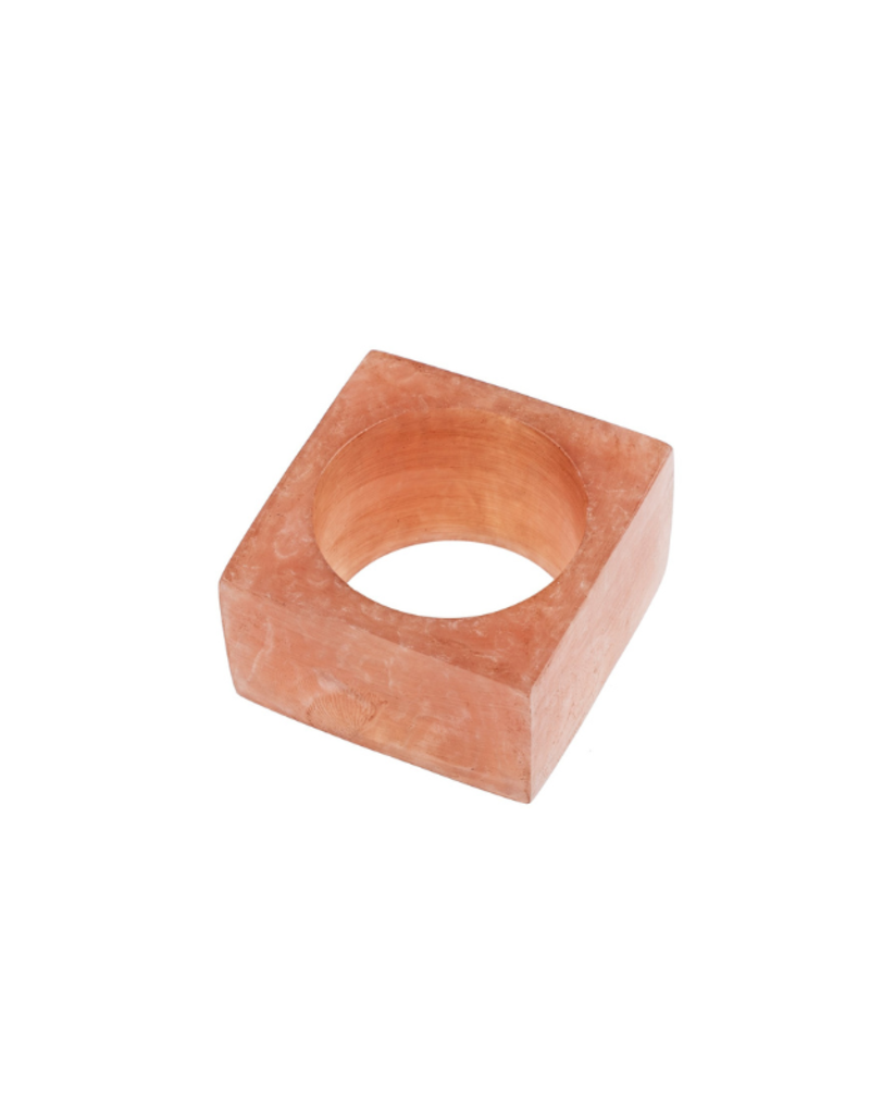 Indaba Trading Resin Napkin Ring in Amber