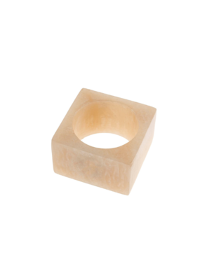 Indaba Trading Resin Napkin Ring in Cream