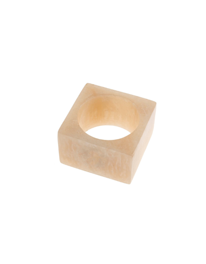 Indaba Trading Resin Napkin Ring in Cream