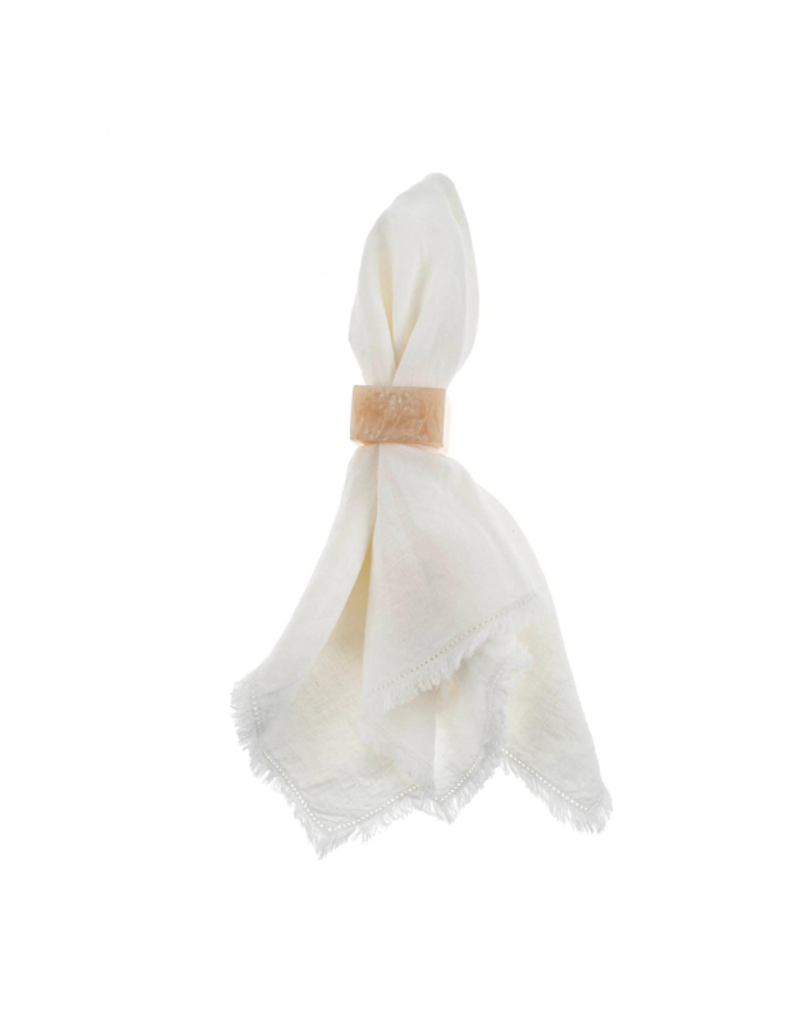 Indaba Trading Resin Napkin Ring in Cream