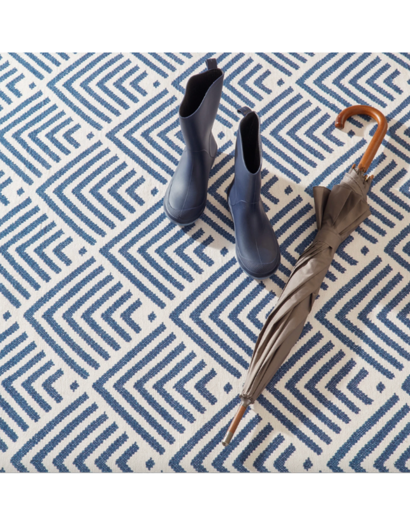 Dash & Albert Dash & Albert Machine Washable Cleo Navy Rug 3x5