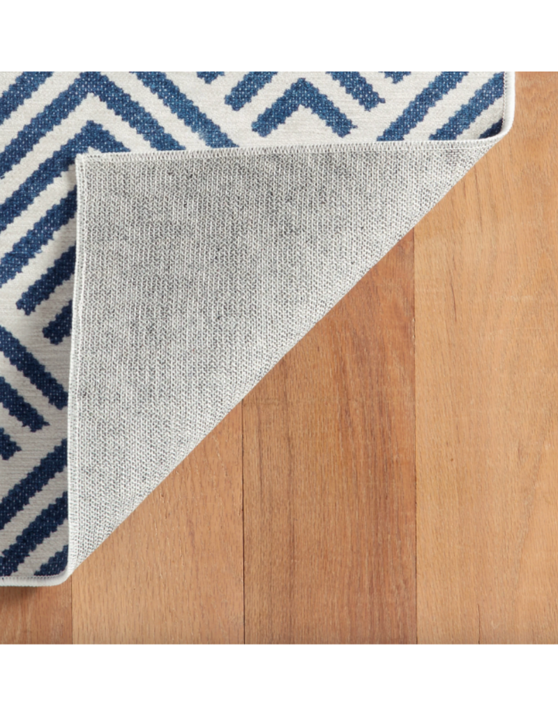 Dash & Albert Dash & Albert Machine Washable Cleo Navy Rug 3x5