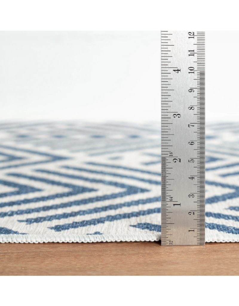 Dash & Albert Dash & Albert Machine Washable Cleo Navy Rug 3x5