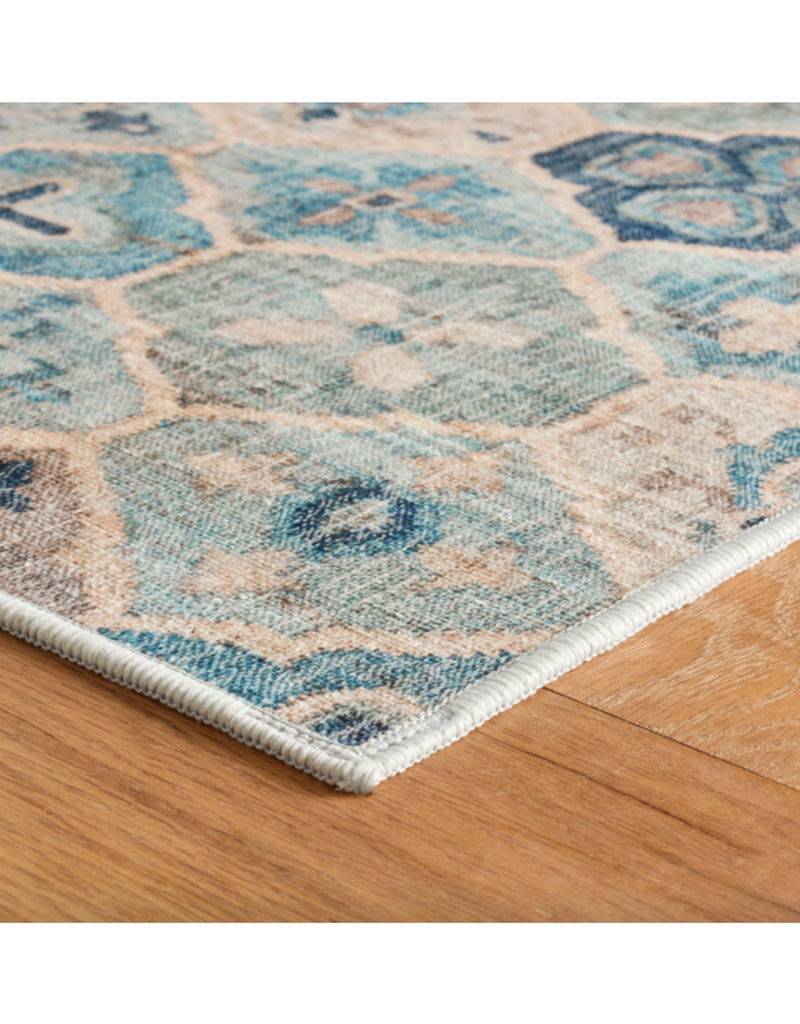 Dash & Albert Dash & Albert Machine Washable Pali Blue Rug 4x6