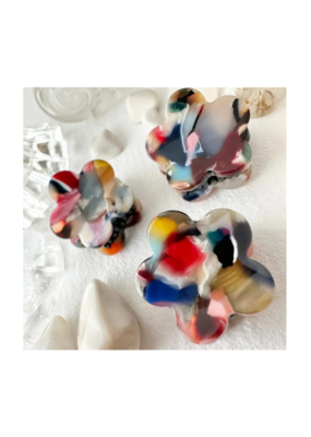 Pika & Bear Collage Mini Flower Hair Claw Clip in Marcescent by Pika & Bear