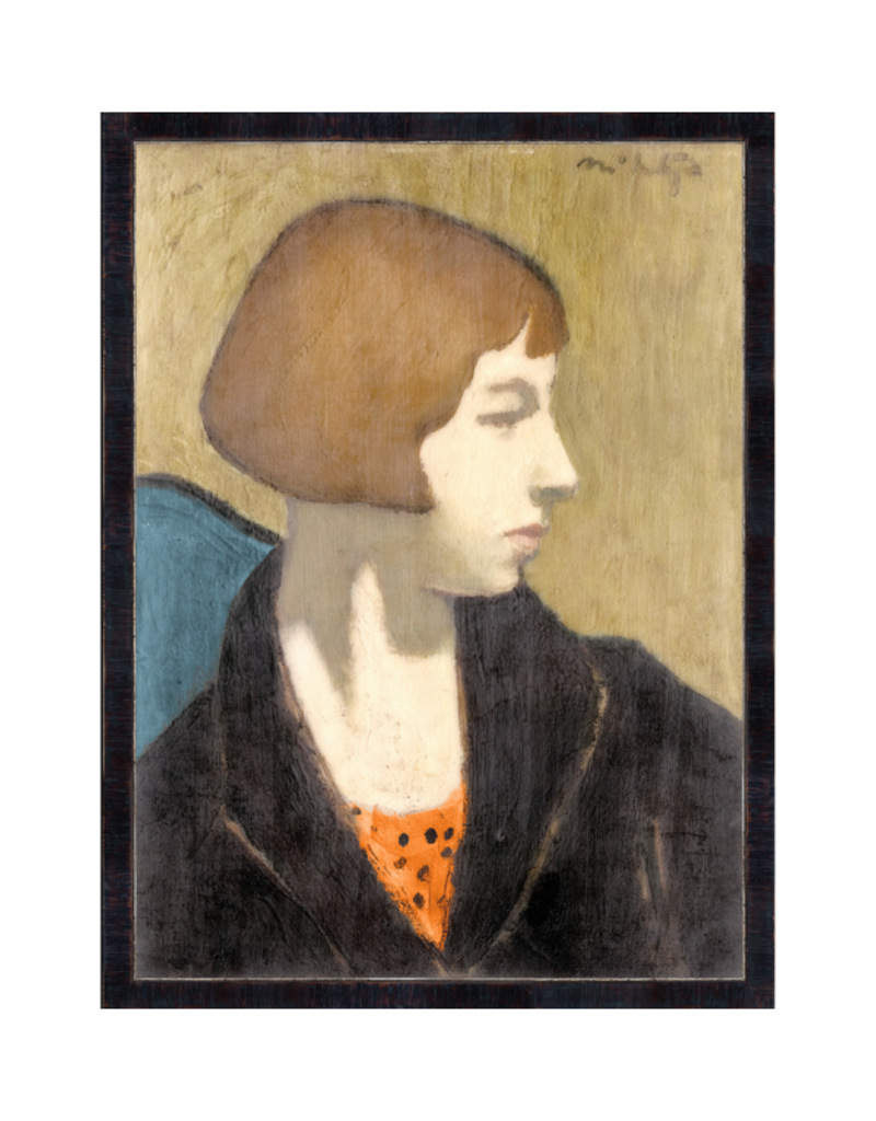 Celadon Art Vintage Woman In Black Jacket 18"x24"