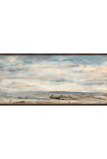 Celadon Art Cloud Study with Marshlands 19"x9"