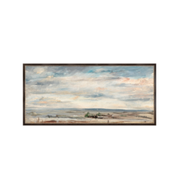 Celadon Art Cloud Study with Marshlands 19"x9"