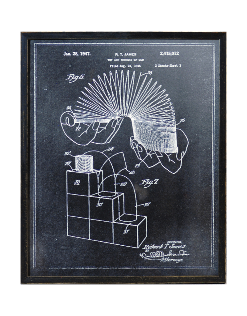 Celadon Art Slinky Patent Charcoal 17"x21"