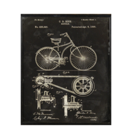 Celadon Art Bicycle Patent 1890 in Charcoal 17"x21"