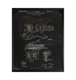 Celadon Art Fender Patent 1954 in Charcoal 17"x21"