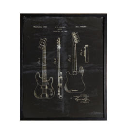 Celadon Art Fender Patent 1952 in Charcoal 17"x21"