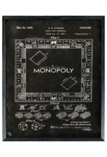 Celadon Art Monopoly Patent in Charcoal 17"x21"