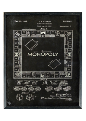 Celadon Art SPECIAL ORDER - Monopoly Patent in Charcoal 17"x21"