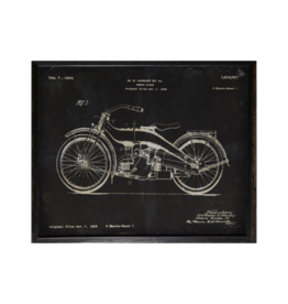 Celadon Art Harley Patent 1924 in Charcoal 21"x17"