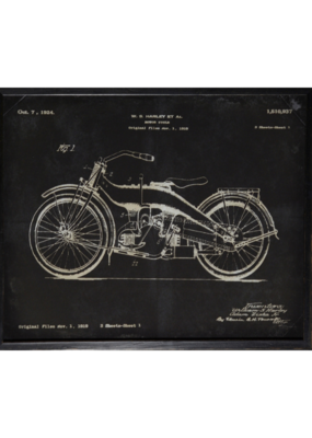 Celadon Art Harley Patent 1924 in Charcoal 21"x17"