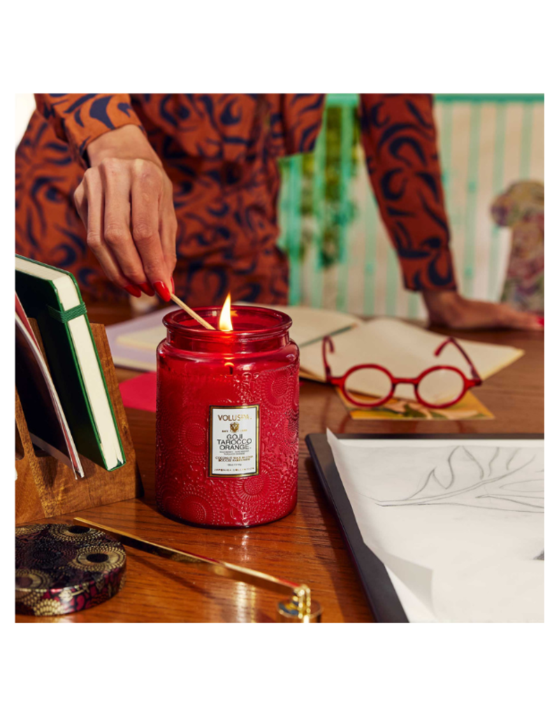 Voluspa 18oz Large Jar Candle in Goji Tarocco by Voluspa
