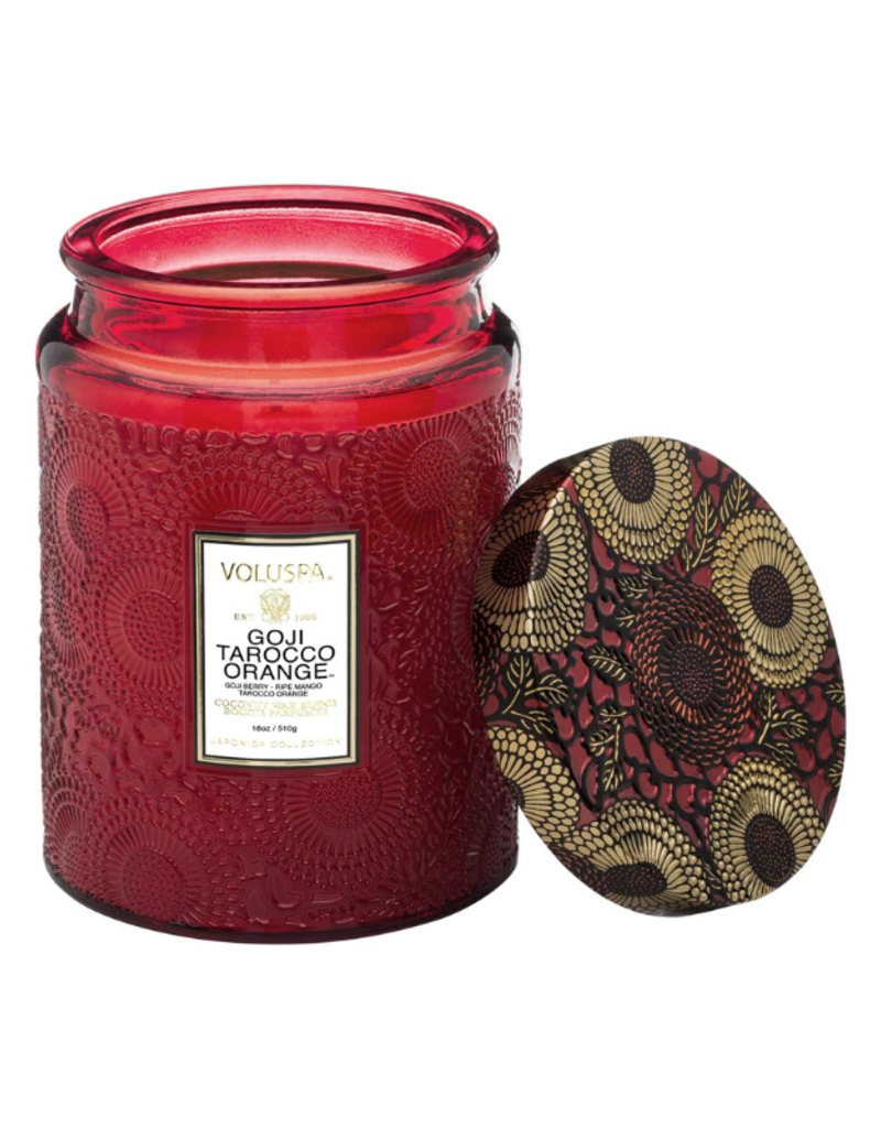 Voluspa 18oz Large Jar Candle in Goji Tarocco by Voluspa