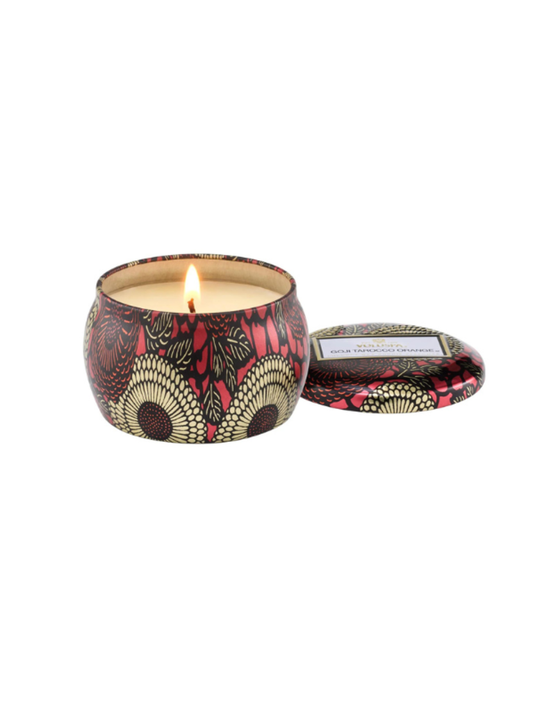 Voluspa Mini Tin Candle in Goji Tarocco by Voluspa