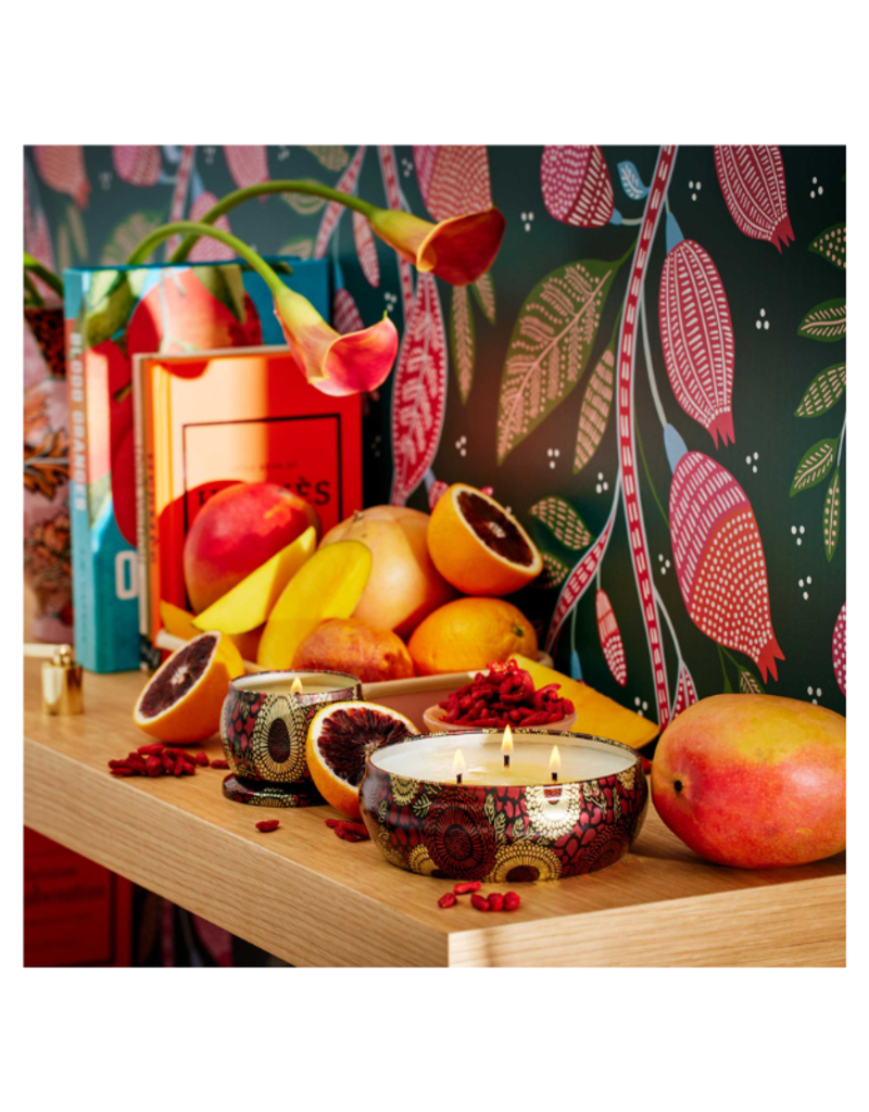 Voluspa Mini Tin Candle in Goji Tarocco by Voluspa