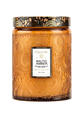 Voluspa 18oz Large Jar Candle in Baltic Amber by Voluspa