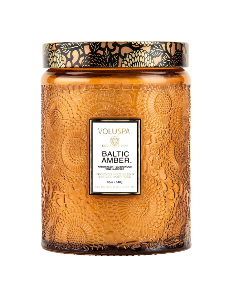 Voluspa 18oz Large Jar Candle in Baltic Amber by Voluspa