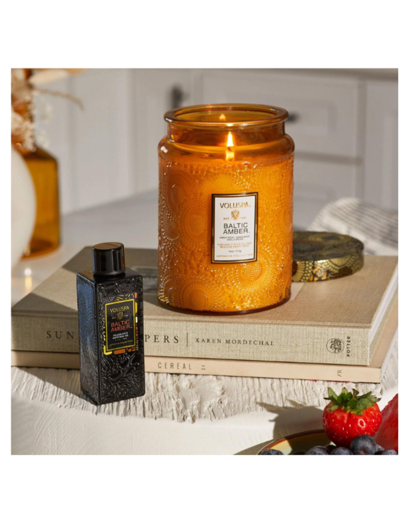 Voluspa 18oz Large Jar Candle in Baltic Amber by Voluspa