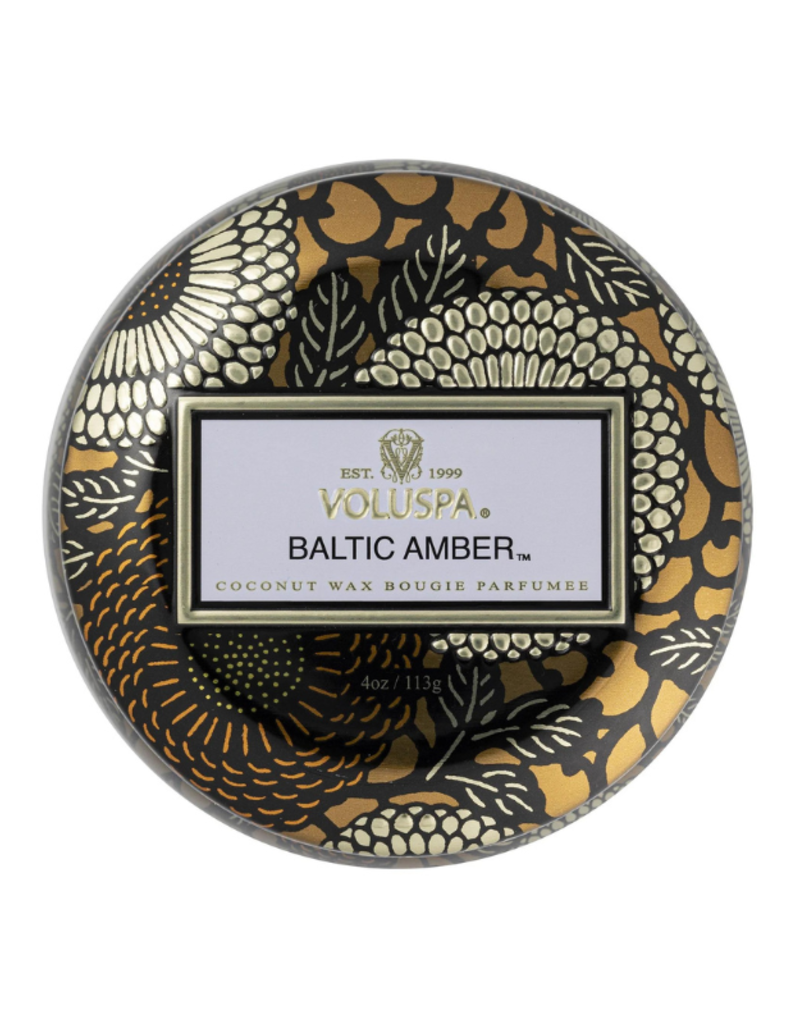 Voluspa Mini Tin Candle in Baltic Amber by Voluspa