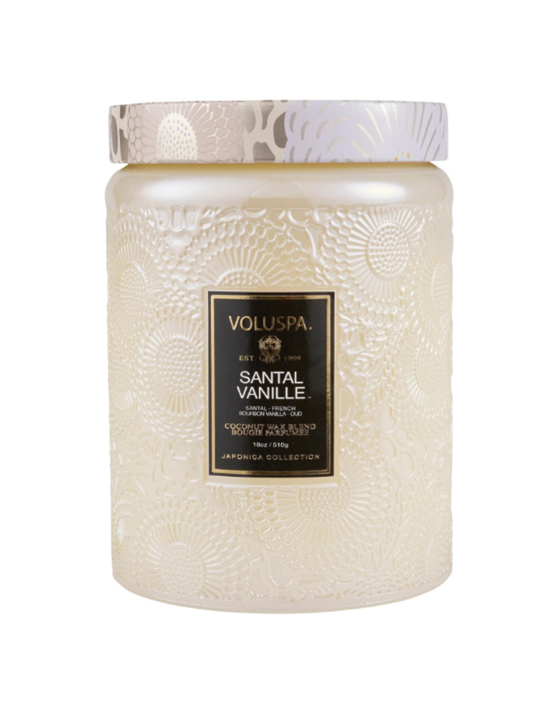 Voluspa 18oz Large Jar Candle in Santal Vanille by Voluspa