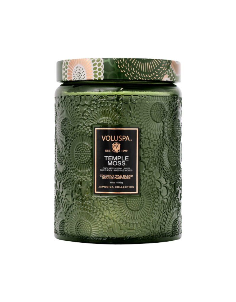Voluspa 18oz Large Jar Candle in Temple Moss by Voluspa