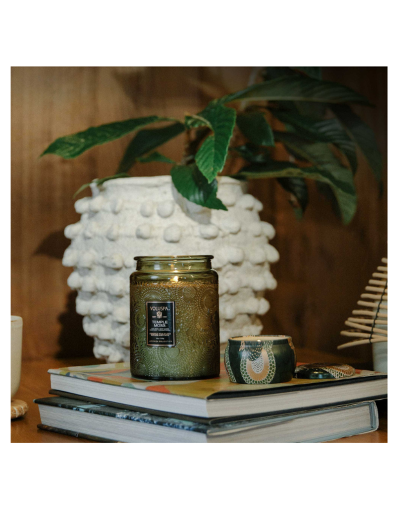 Voluspa 18oz Large Jar Candle in Temple Moss by Voluspa