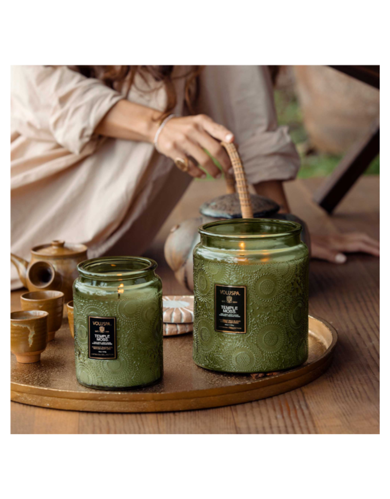 Voluspa 18oz Large Jar Candle in Temple Moss by Voluspa