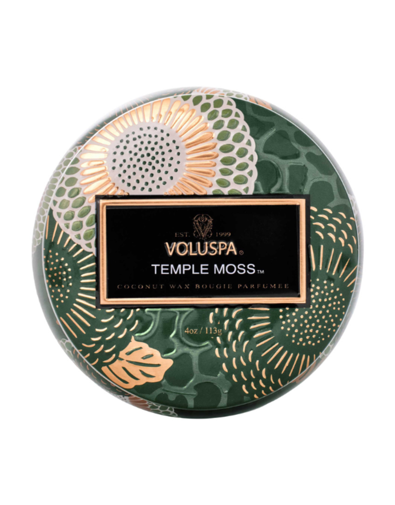 Voluspa Mini Tin Candle in Temple Moss by Voluspa