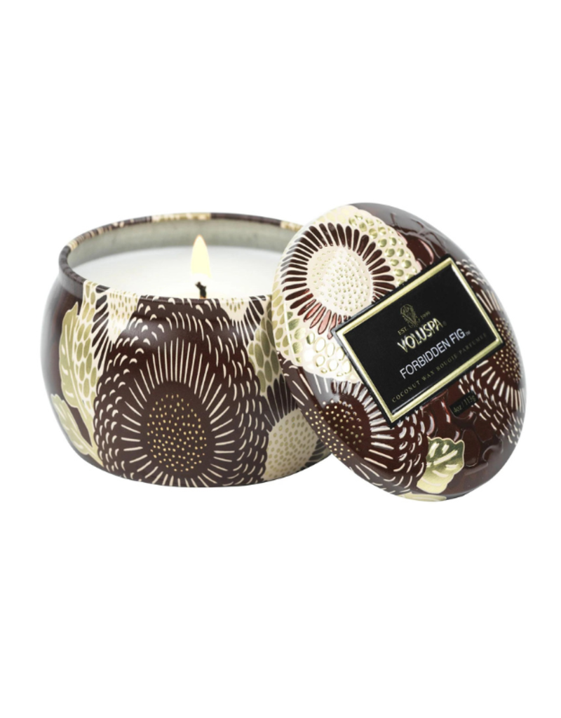 Voluspa Mini Tin Candle in Forbidden Fig by Voluspa